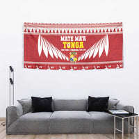 Tonga Rugby Christmas Tapestry Mate Maa Tonga Ngatu Pattern - Polynesian Pride