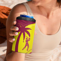 New Zealand and West Indies Cricket Custom 4 in 1 Can Cooler Tumbler Black Cap Windies Together - Polynesian Pride