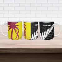 New Zealand and West Indies Cricket Custom Ceramic Mug Black Cap Windies Together LT14 - Polynesian Pride