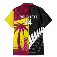 New Zealand and West Indies Cricket Custom Family Matching Mermaid Dress and Hawaiian Shirt Black Cap Windies Together - Polynesian Pride