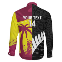 New Zealand and West Indies Cricket Custom Family Matching Tank Maxi Dress and Hawaiian Shirt Black Cap Windies Together - Polynesian Pride