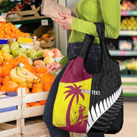 New Zealand and West Indies Cricket Custom Grocery Bag Black Cap Windies Together LT14 - Polynesian Pride