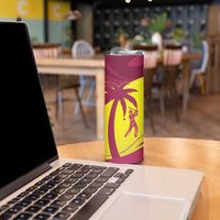 New Zealand and West Indies Cricket Custom Skinny Tumbler Black Cap Windies Together - Polynesian Pride