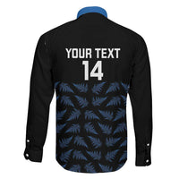 New Zealand Silver Fern Cricket Custom Family Matching Off The Shoulder Long Sleeve Dress and Hawaiian Shirt Black Cap T20 Version LT14 - Polynesian Pride