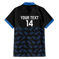 New Zealand Silver Fern Cricket Custom Family Matching Off Shoulder Maxi Dress and Hawaiian Shirt Black Cap T20 Version LT14 - Polynesian Pride