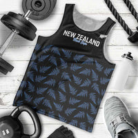 New Zealand Silver Fern Cricket Custom Men Tank Top Black Cap T20 Version - Polynesian Pride