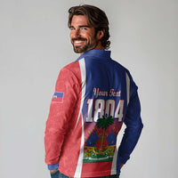 Personalized Haiti 1804 Long Sleeve Polo Shirt Happy 221st Independence Anniversary