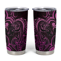 Pink Aoteara Horse Racing Tumbler Cup NZ Maori Pattern