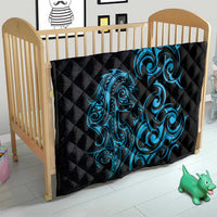 Blue Aoteara Horse Racing Quilt NZ Maori Pattern