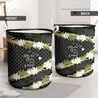 Born And Raised Aloha Hawaii Laundry Basket Kanaka Kakau Hawaiian Tiare Pakalana Lei - Polynesian Pride