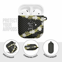 Born And Raised Aloha Hawaii AirPods Case Kanaka Kakau Hawaiian Tiare Pakalana Lei - Polynesian Pride