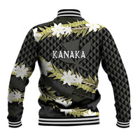 Born And Raised Aloha Hawaii Baseball Jacket Kanaka Kakau Hawaiian Tiare Pakalana Lei - Polynesian Pride