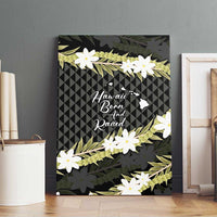 Born And Raised Aloha Hawaii Canvas Wall Art Kanaka Kakau Hawaiian Tiare Pakalana Lei - Polynesian Pride