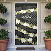 Born And Raised Aloha Hawaii Door Cover Kanaka Kakau Hawaiian Tiare Pakalana Lei - Polynesian Pride