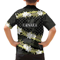 Born And Raised Aloha Hawaii Family Matching Long Sleeve Bodycon Dress and Hawaiian Shirt Kanaka Kakau Hawaiian Tiare Pakalana Lei - Polynesian Pride