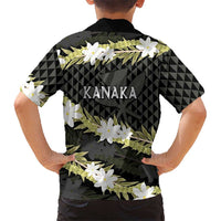 Born And Raised Aloha Hawaii Family Matching Off Shoulder Short Dress and Hawaiian Shirt Kanaka Kakau Hawaiian Tiare Pakalana Lei LT14 - Polynesian Pride