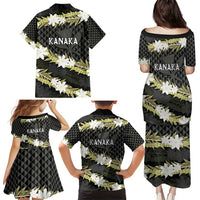 Born And Raised Aloha Hawaii Family Matching Puletasi and Hawaiian Shirt Kanaka Kakau Hawaiian Tiare Pakalana Lei - Polynesian Pride