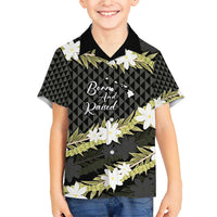 Born And Raised Aloha Hawaii Family Matching Short Sleeve Bodycon Dress and Hawaiian Shirt Kanaka Kakau Hawaiian Tiare Pakalana Lei - Polynesian Pride