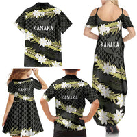 Born And Raised Aloha Hawaii Family Matching Summer Maxi Dress and Hawaiian Shirt Kanaka Kakau Hawaiian Tiare Pakalana Lei LT14 - Polynesian Pride