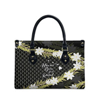 Born And Raised Aloha Hawaii Leather Bag Kanaka Kakau Hawaiian Tiare Pakalana Lei - Polynesian Pride