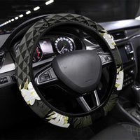 Born And Raised Aloha Hawaii Steering Wheel Cover Kanaka Kakau Hawaiian Tiare Pakalana Lei - Polynesian Pride