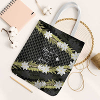 Born And Raised Aloha Hawaii Tote Bag Kanaka Kakau Hawaiian Tiare Pakalana Lei - Polynesian Pride