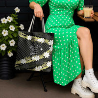 Born And Raised Aloha Hawaii Tote Bag Kanaka Kakau Hawaiian Tiare Pakalana Lei - Polynesian Pride