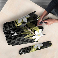 Born And Raised Aloha Hawaii Umbrella Kanaka Kakau Hawaiian Tiare Pakalana Lei - Polynesian Pride