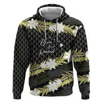 Born And Raised Aloha Hawaii Zip Hoodie Kanaka Kakau Hawaiian Tiare Pakalana Lei - Polynesian Pride