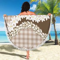 Brown Hawaii Tiare and Shell Lei Beach Blanket Hawaiian Palaka Luxury Vibes LT14 - Polynesian Pride