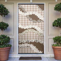 Brown Hawaii Tiare and Shell Lei Door Cover Hawaiian Palaka Luxury Vibes - Polynesian Pride