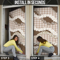 Brown Hawaii Tiare and Shell Lei Door Cover Hawaiian Palaka Luxury Vibes - Polynesian Pride