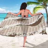 Brown Hawaii Tiare and Shell Lei Sarong Hawaiian Palaka Luxury Vibes LT14 - Polynesian Pride