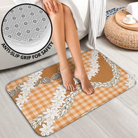 Orange Hawaii Tiare and Shell Lei Bathroom Set Hawaiian Palaka Luxury Vibes - Polynesian Pride