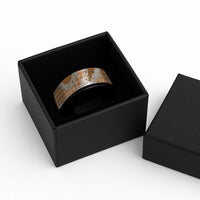 Orange Hawaii Tiare and Shell Lei Spinner Ring Hawaiian Palaka Luxury Vibes LT14 - Polynesian Pride