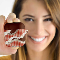 Red Hawaii Tiare and Shell Lei AirPods Case Hawaiian Palaka Luxury Vibes - Polynesian Pride