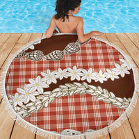 Red Hawaii Tiare and Shell Lei Beach Blanket Hawaiian Palaka Luxury Vibes LT14 - Polynesian Pride