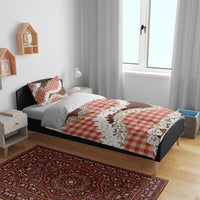 Red Hawaii Tiare and Shell Lei Bedding Set Hawaiian Palaka Luxury Vibes - Polynesian Pride