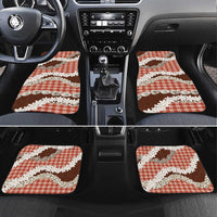 Red Hawaii Tiare and Shell Lei Car Mats Hawaiian Palaka Luxury Vibes LT14 Set 4pcs Red - Polynesian Pride