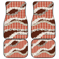 Red Hawaii Tiare and Shell Lei Car Mats Hawaiian Palaka Luxury Vibes LT14 - Polynesian Pride
