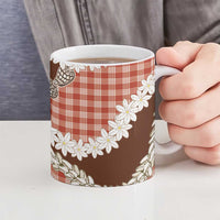 Red Hawaii Tiare and Shell Lei Ceramic Mug Hawaiian Palaka Luxury Vibes - Polynesian Pride