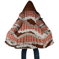 Red Hawaii Tiare and Shell Lei Cloak Hawaiian Palaka Luxury Vibes - Polynesian Pride