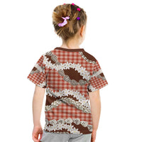 Red Hawaii Tiare and Shell Lei Kid T Shirt Hawaiian Palaka Luxury Vibes - Polynesian Pride