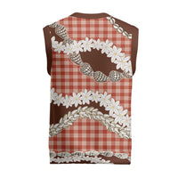 Red Hawaii Tiare and Shell Lei Christmas Knitted V-Neck Vest Hawaiian Palaka Luxury Vibes - Polynesian Pride