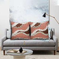 Red Hawaii Tiare and Shell Lei Pillow Cover Hawaiian Palaka Luxury Vibes - Polynesian Pride