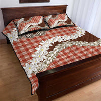Red Hawaii Tiare and Shell Lei Quilt Bed Set Hawaiian Palaka Luxury Vibes LT14 - Polynesian Pride