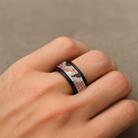 Red Hawaii Tiare and Shell Lei Spinner Ring Hawaiian Palaka Luxury Vibes LT14 - Polynesian Pride