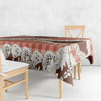 Red Hawaii Tiare and Shell Lei Tablecloth Hawaiian Palaka Luxury Vibes - Polynesian Pride
