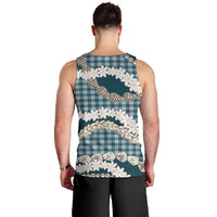 Dark Cyan Hawaii Tiare and Shell Lei Men Tank Top Hawaiian Palaka Luxury Vibes LT14 - Polynesian Pride