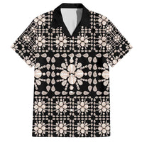 Aloha Hawaii Shell Quilt Family Matching Puletasi and Hawaiian Shirt Seamless Style - Polynesian Pride